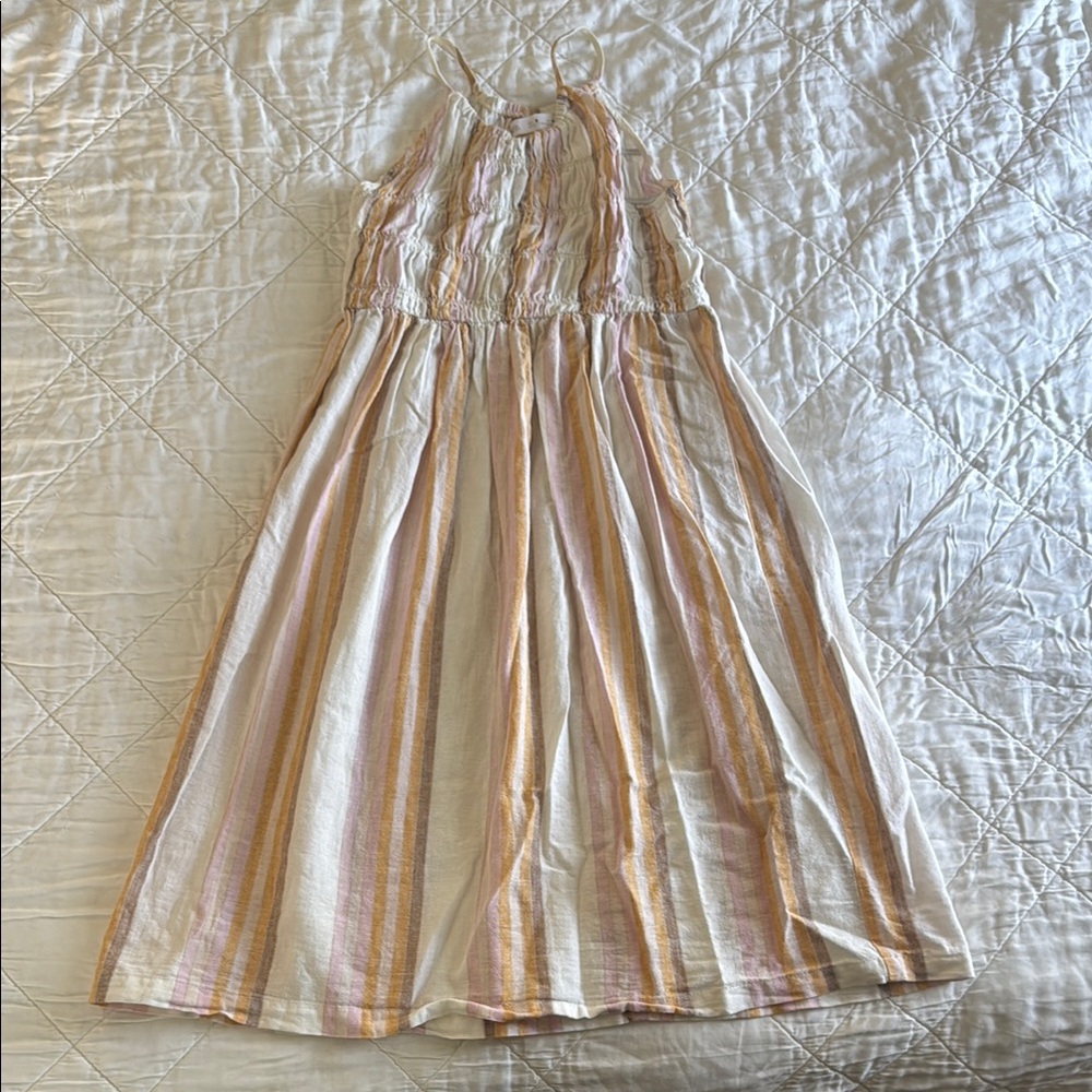 Zara Kids Dress with Cream and Pink Stripes